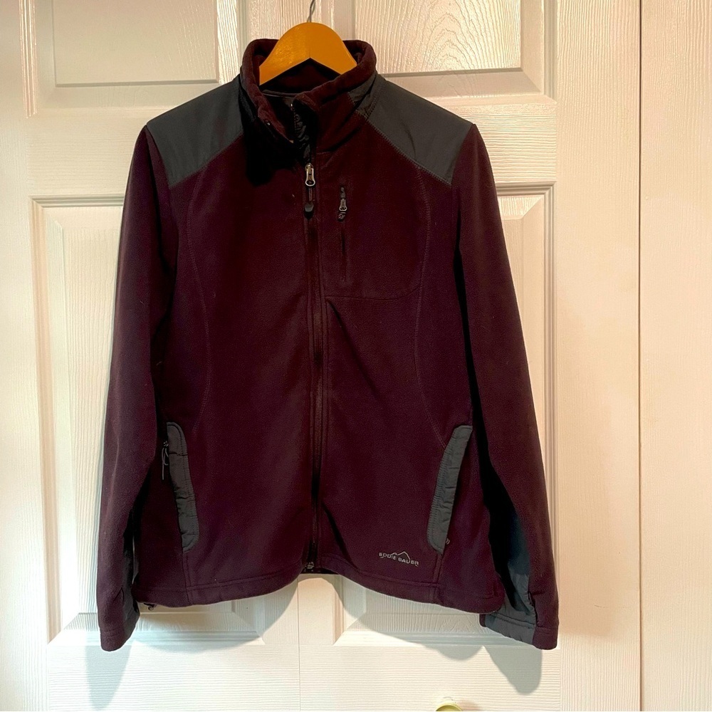 Eddie Bauer mauve fleece Shell jacket size medium